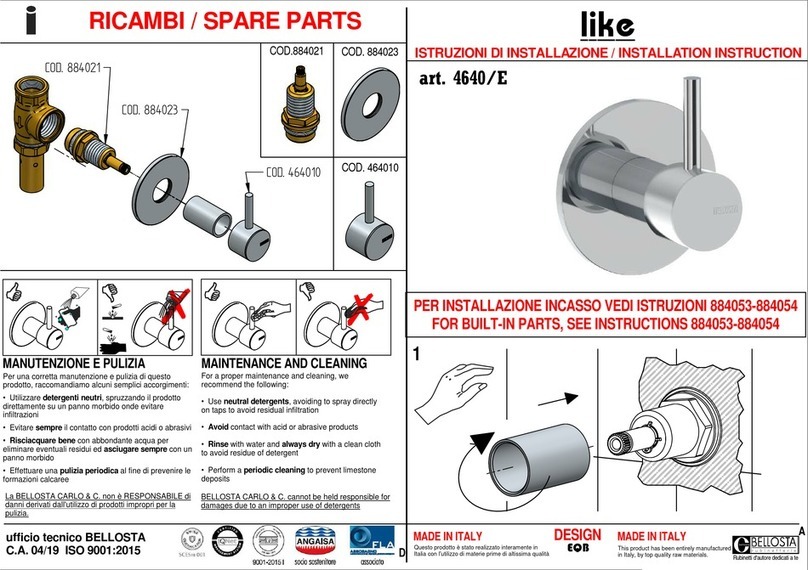 BELLOSTA 4640/E Installation instruction