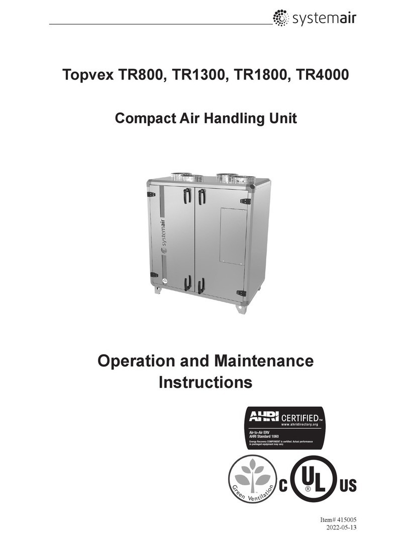 System air Topvex TR800 Manual