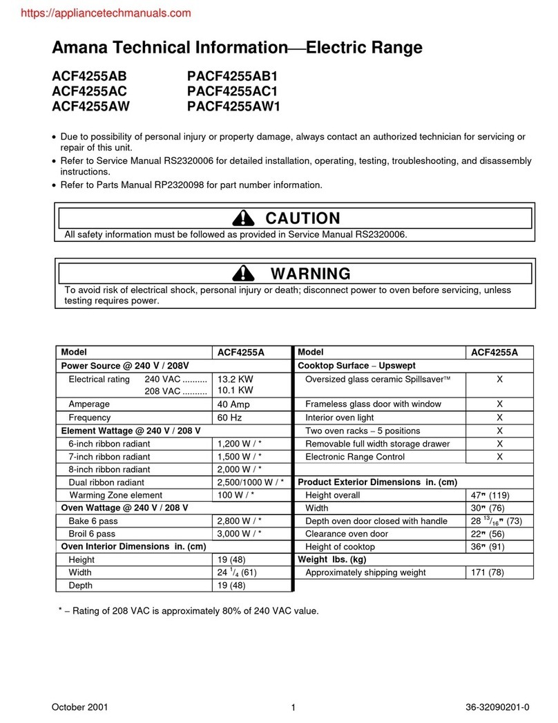 Amana ACF4255AB Manual