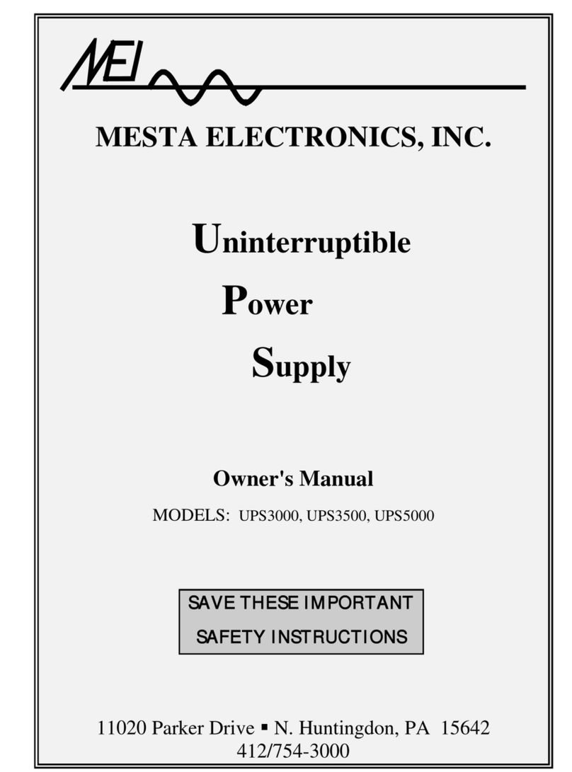 MESTA UPS3000 owner's manual