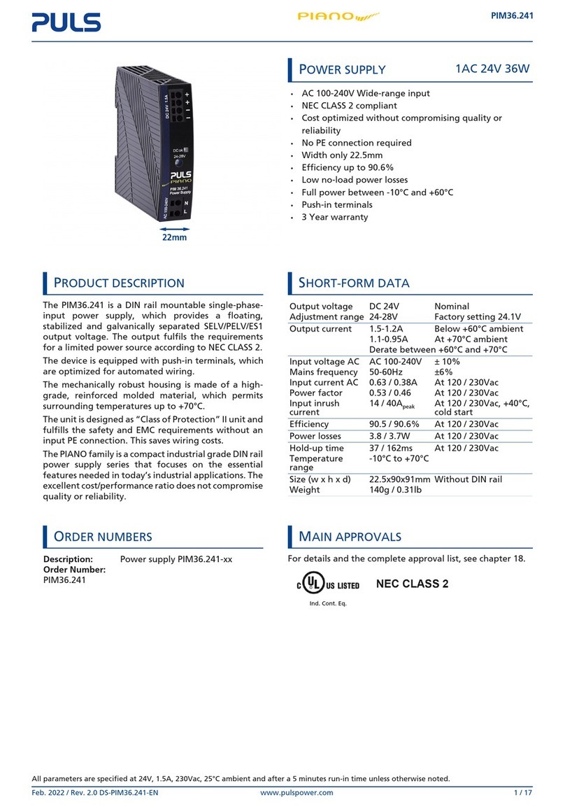 Puls PIANO PIM36.241 User manual