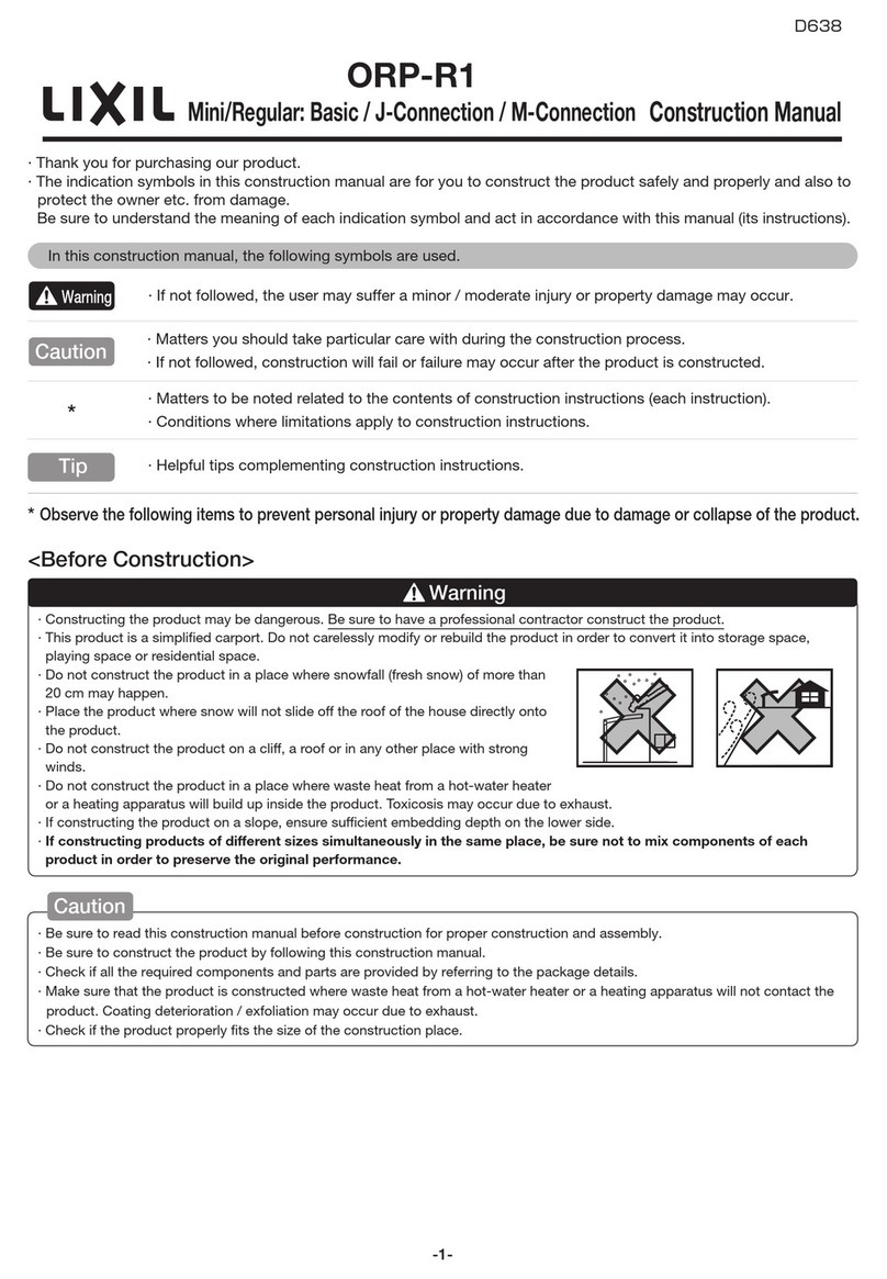 LIXIL ORP-R1 Construction manual