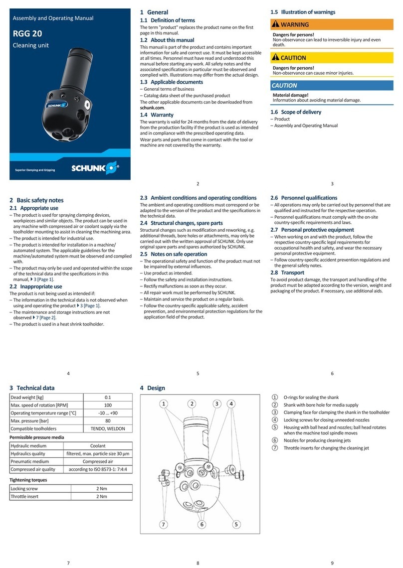 SCHUNK RGG 20 Assembly and operating manual