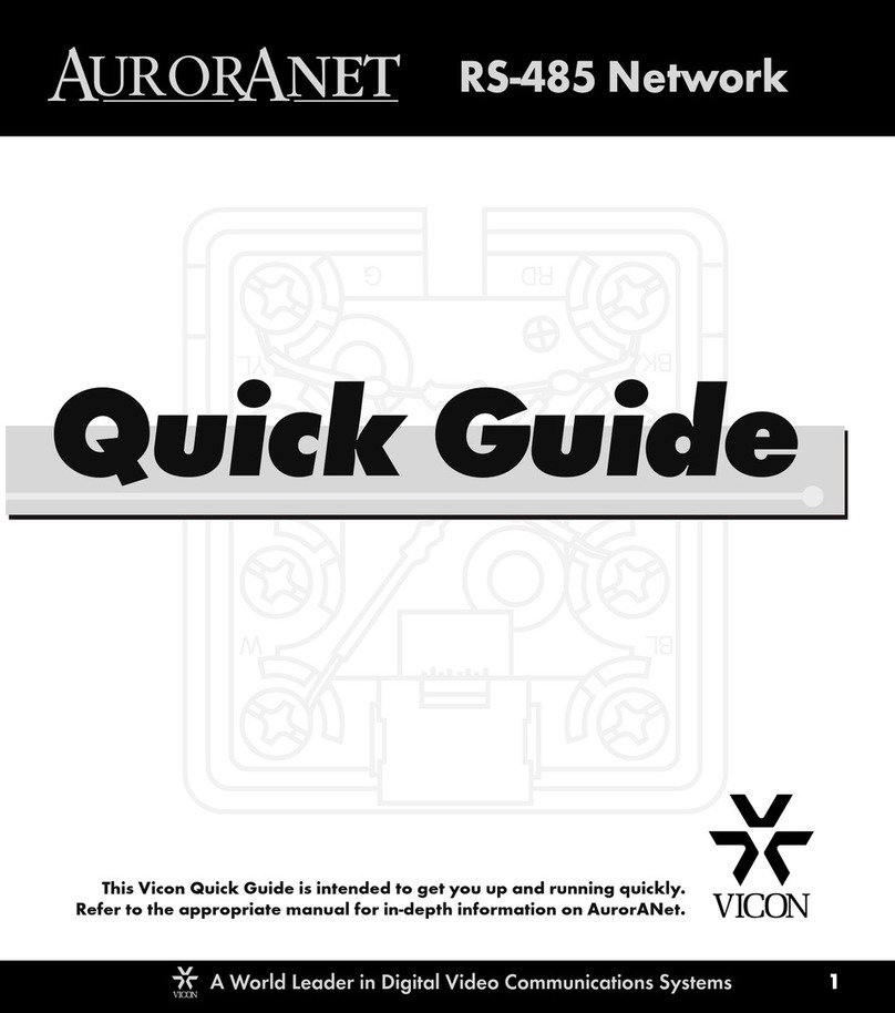 Vicon AURORANET RS-485 quick guide