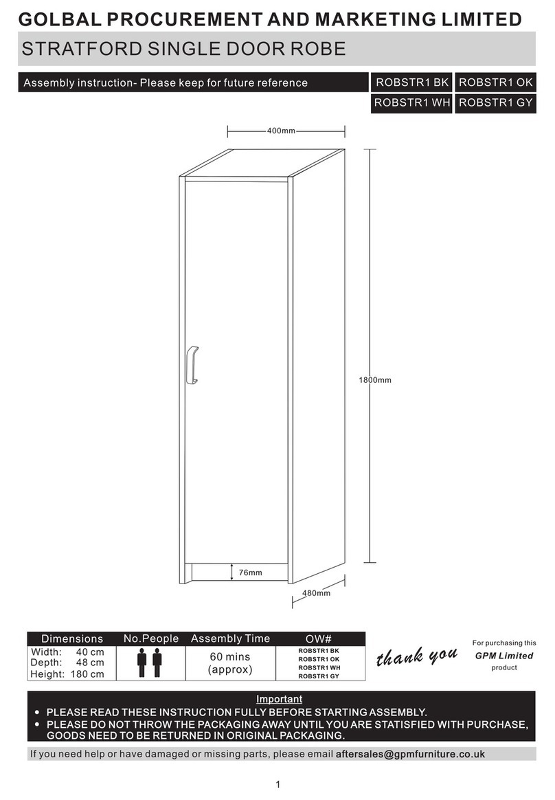 GPM STRATFORD ROBSTR1 BK User manual GPM STRATFORD ROBSTR1 BK User manual