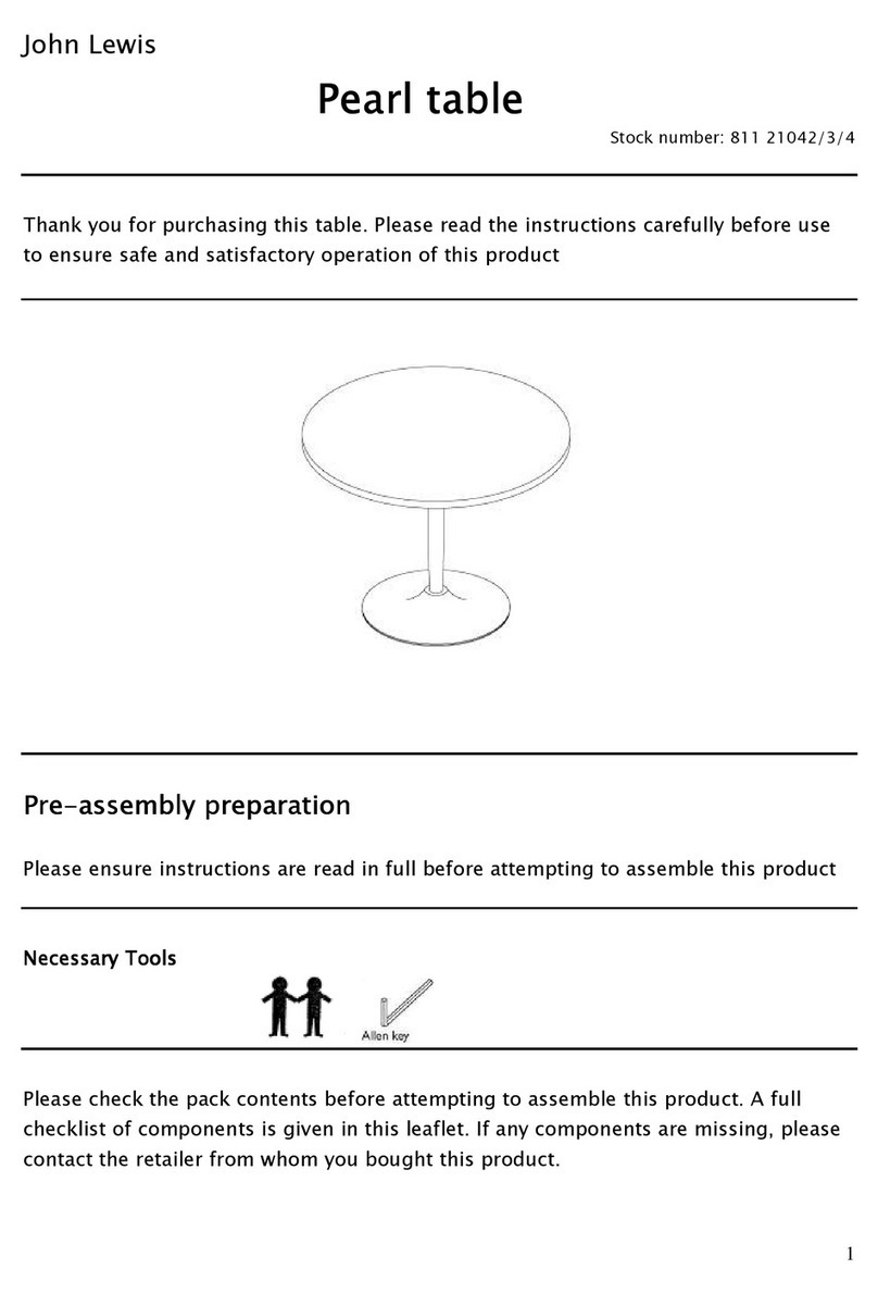 John Lewis Pearl 811 21042 Assembly instructions
