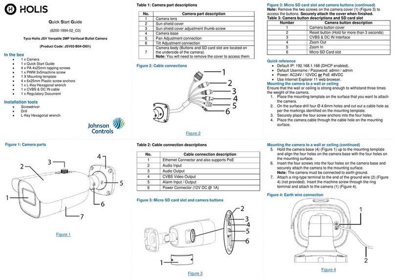 Johnson Controls Tyco Holis JSV User manual
