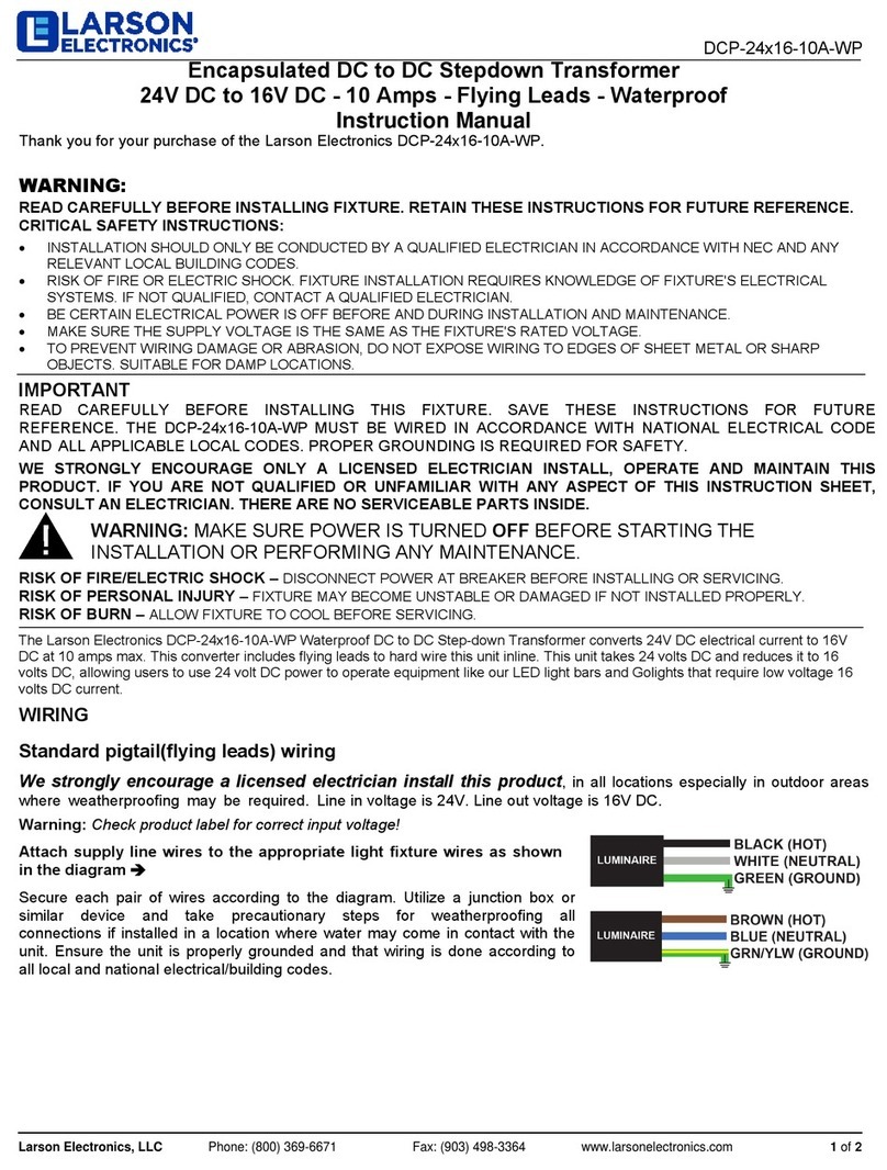 Larson Electronics DCP-24-16-10A-WP Series instruction manual