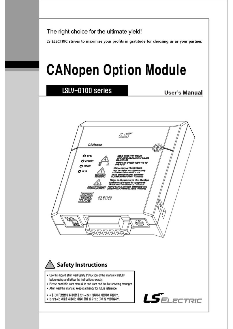 LS ELECTRIC CANopen LSLV-G100 Series user manual