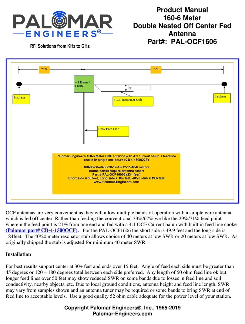 Palomar PAL-OCF1606 product manual