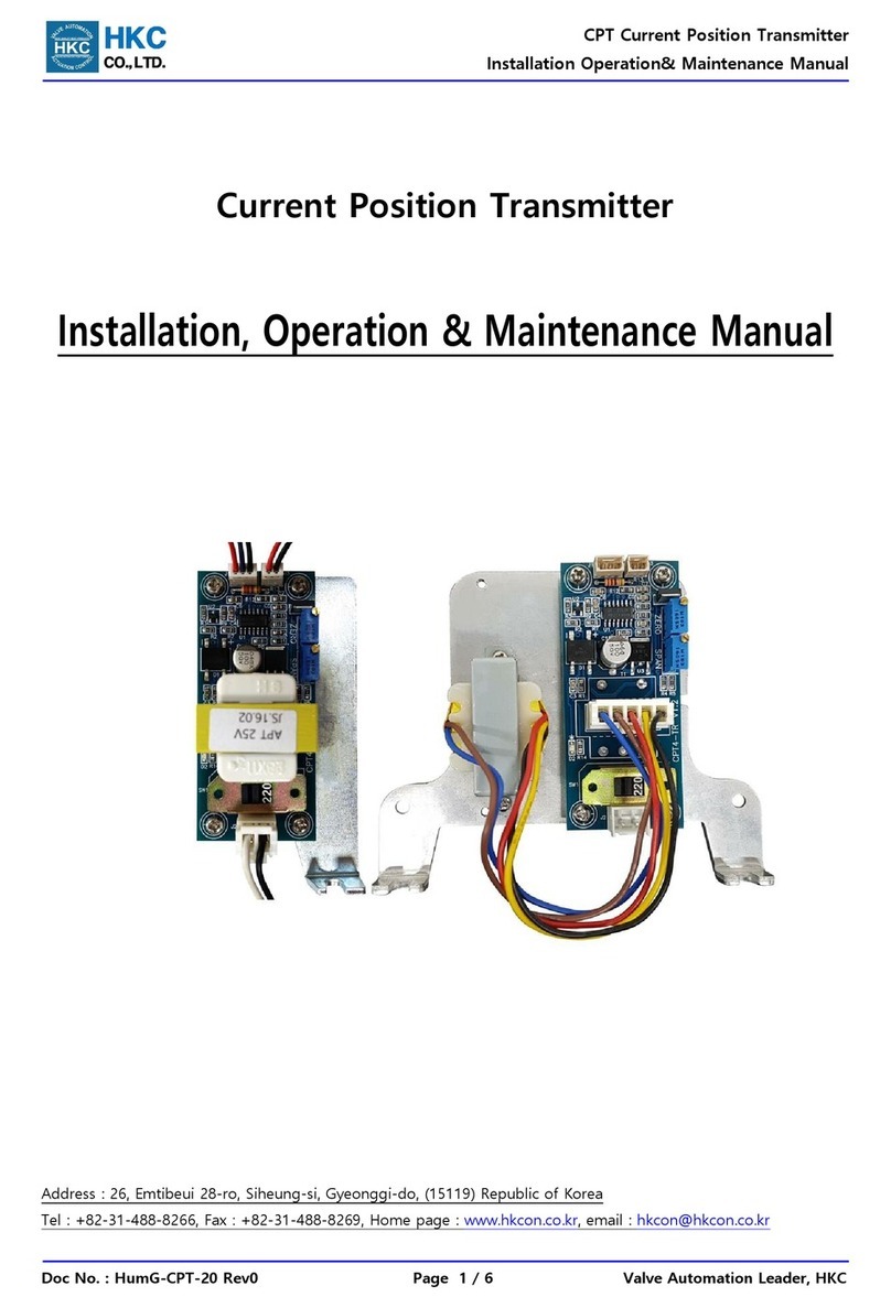 HKC CPT-01-A Installation, operation & maintenance manual