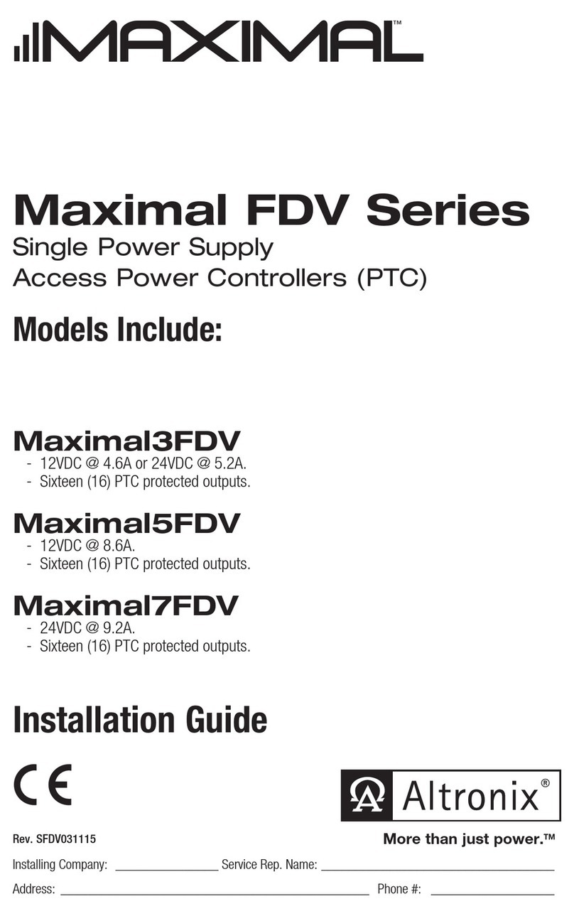 Altronix Maximal FDV Series User manual