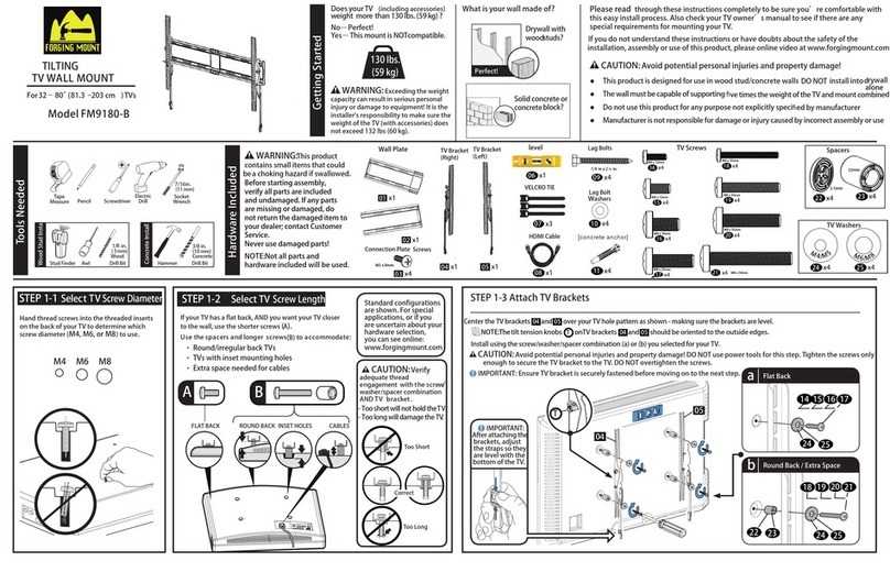Forging Mount FM9180-B User manual
