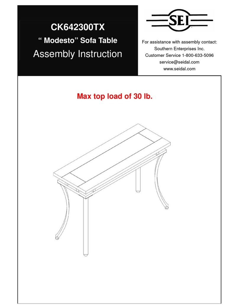 SEI Modesto CK642300TX Assembly instruction SEI Modesto CK642300TX Assembly instruction