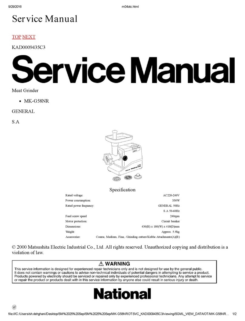 National MK-G58NR Service manual