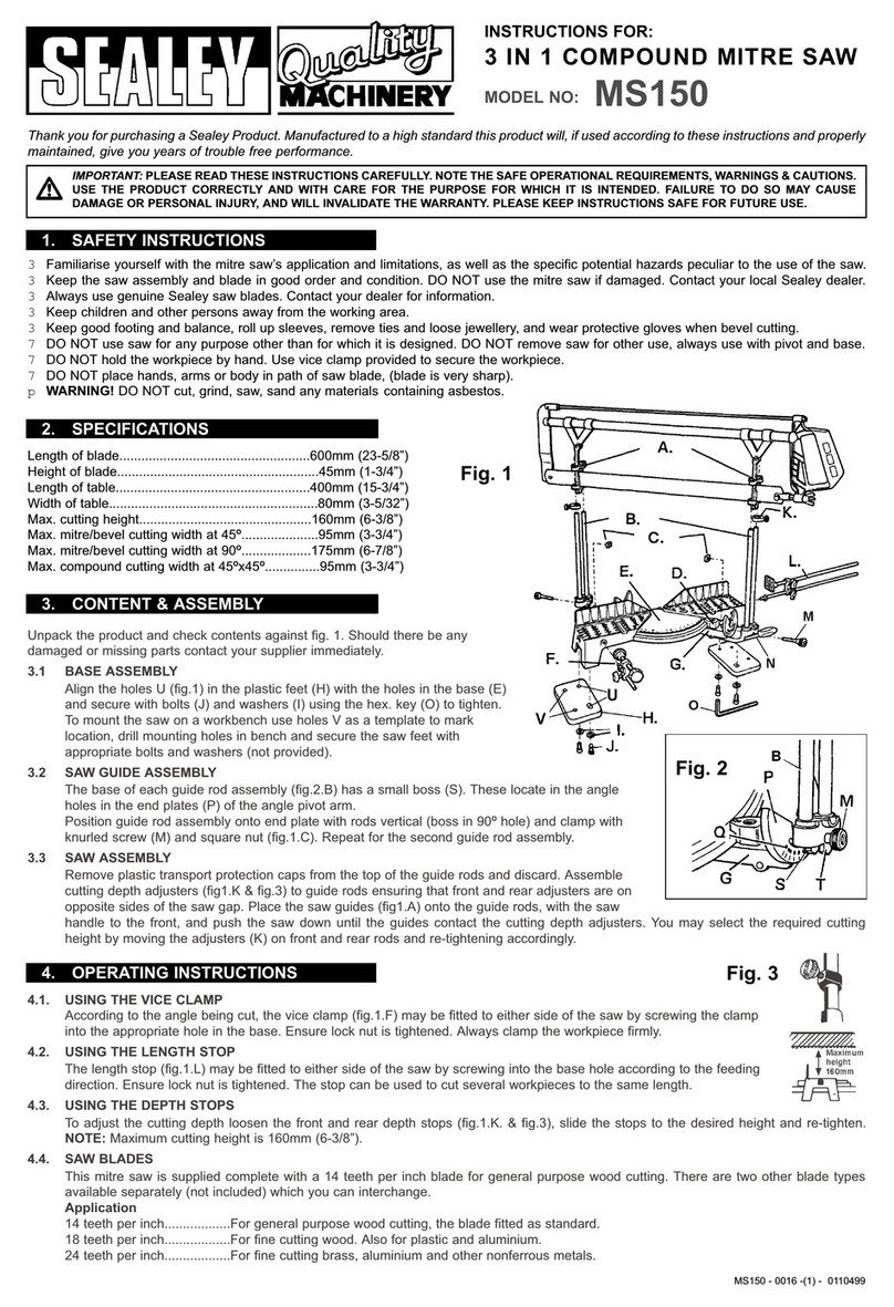 Sealey MS150 instructions