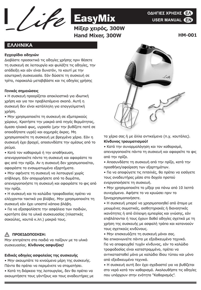 i-Life EasyMix HM-001 User manual