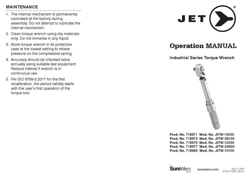 Surewerx Jet JITW-14250 Operation manual