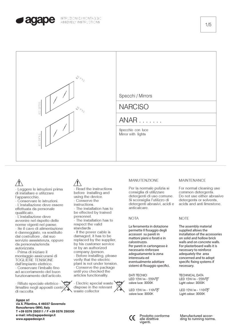 agape NARCISO ANAR Series Assembly instructions