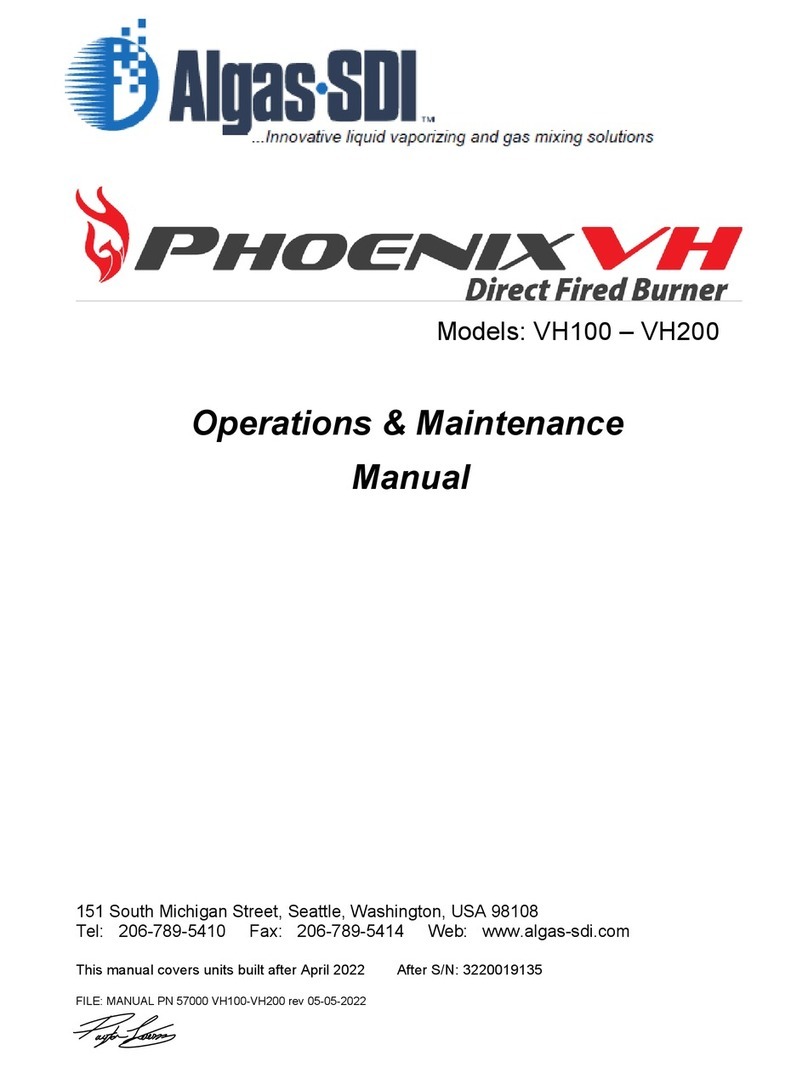 Algas SDI PHOENIX VH100 Manual