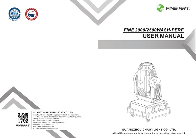 Fineart FINE 2000WASH-PERF user manual