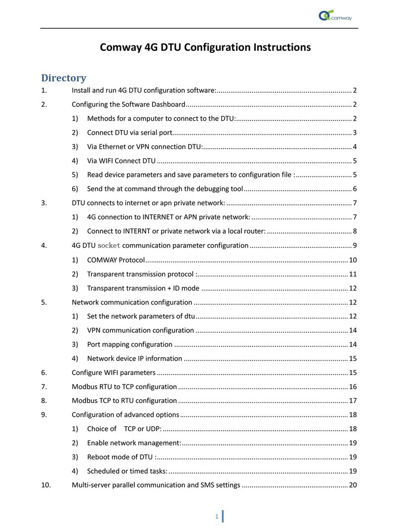 Comway 4G DTU Configuration instructions