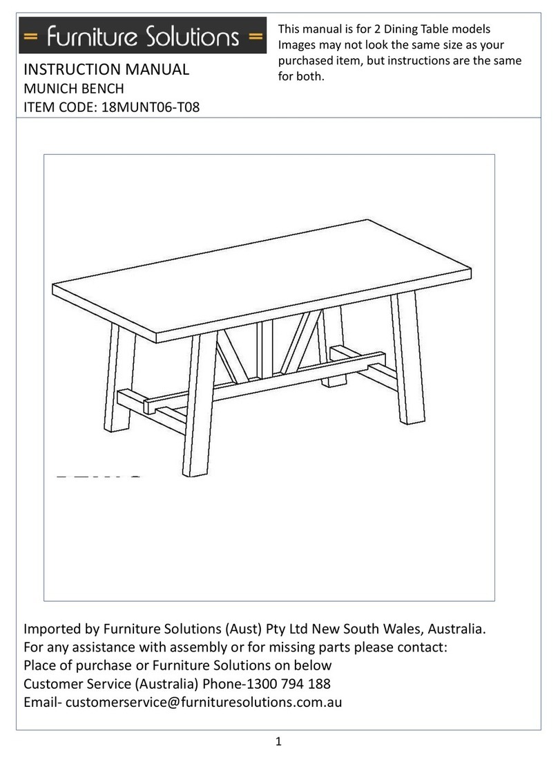 Furniture Solutions MUNICH 18MUNT06 instruction manual