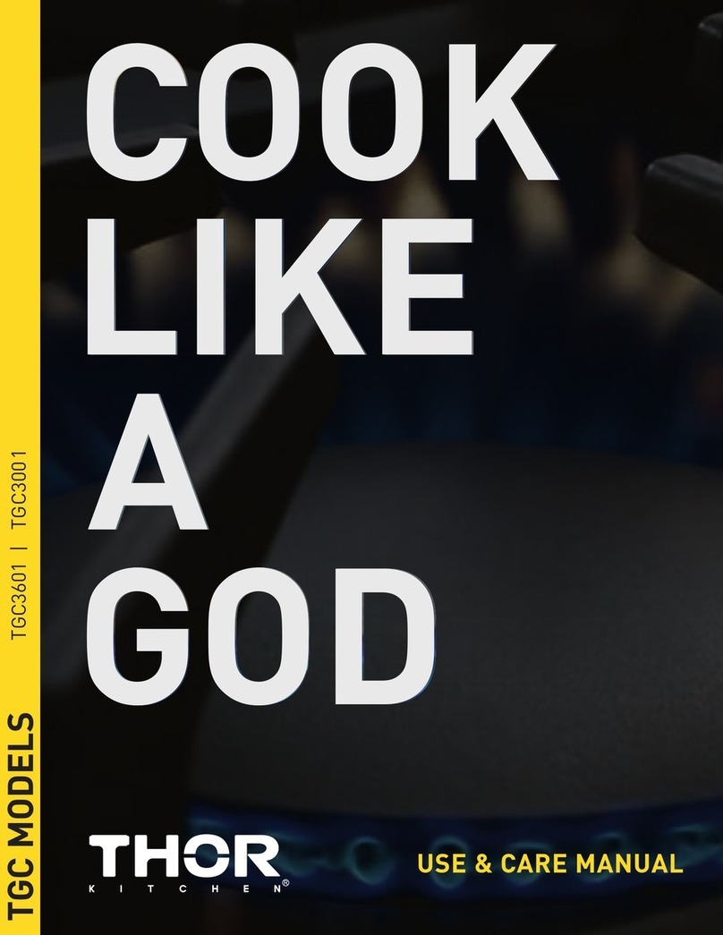 Thor Kitchen TGC Series use and care manual