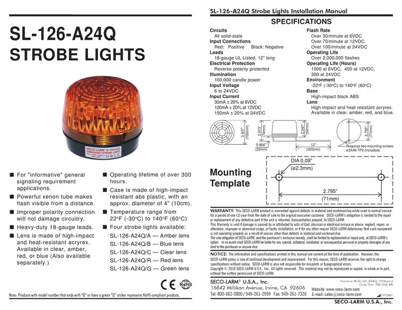 SECO-LARM SL-126-A24Q installation manual