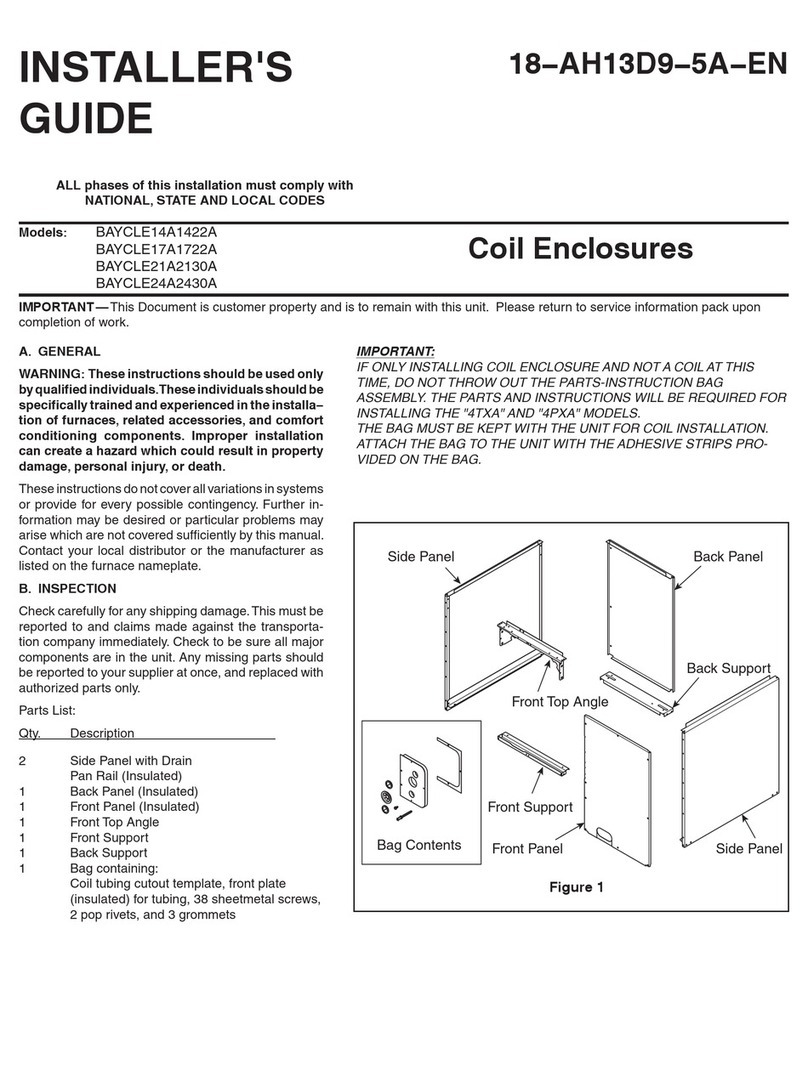 Trane BAYCLE14A1422A Installer manual