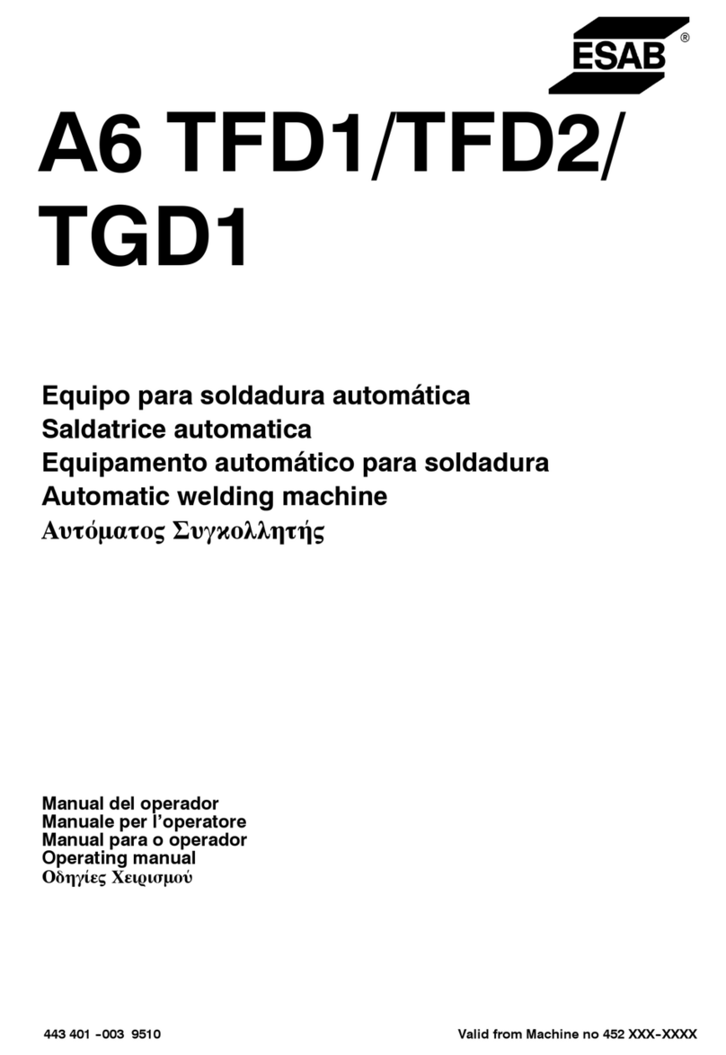 ESAB A6 TFD1 operating manual