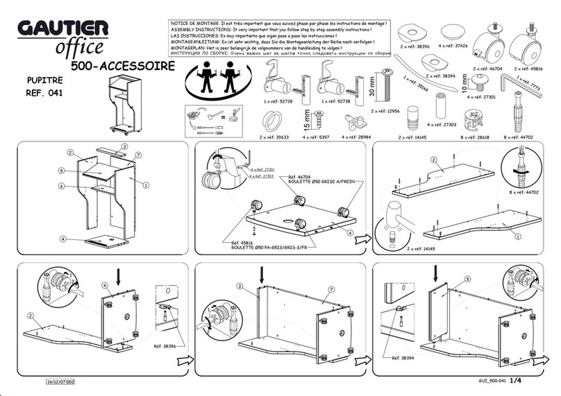 Gautier Office 500-ACCESSOIRE Assembly instructions