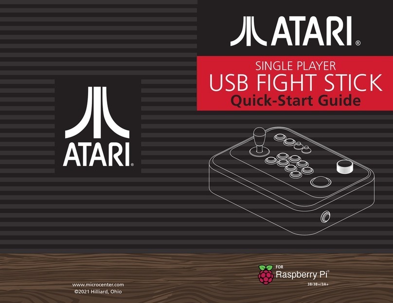 Atari SINGLE PLAYER USB FIGHT STICK quick start guide