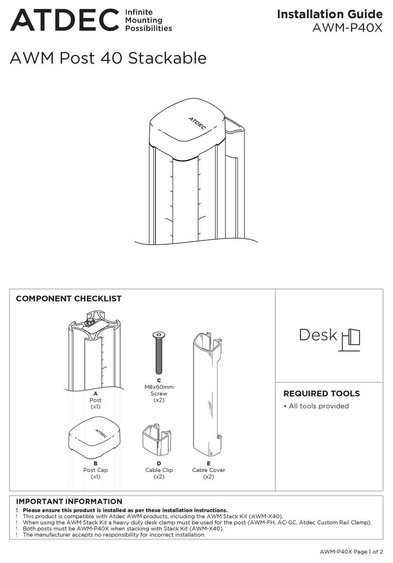 Atdec AWM-P40X User manual