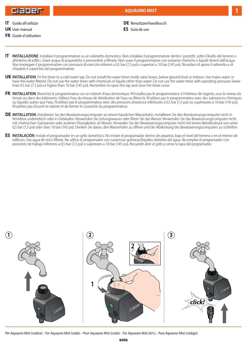 claber AQUAUNO MIST user manual