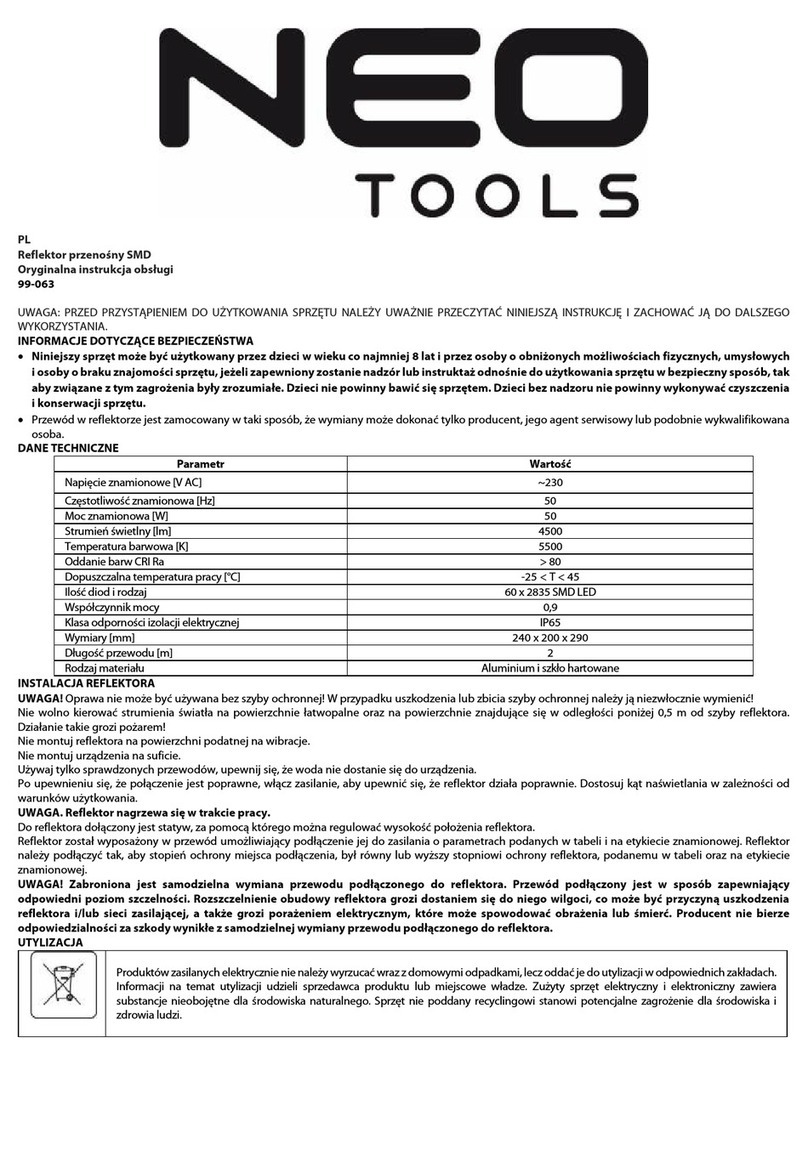 NEO TOOLS 99-063 Original user manual