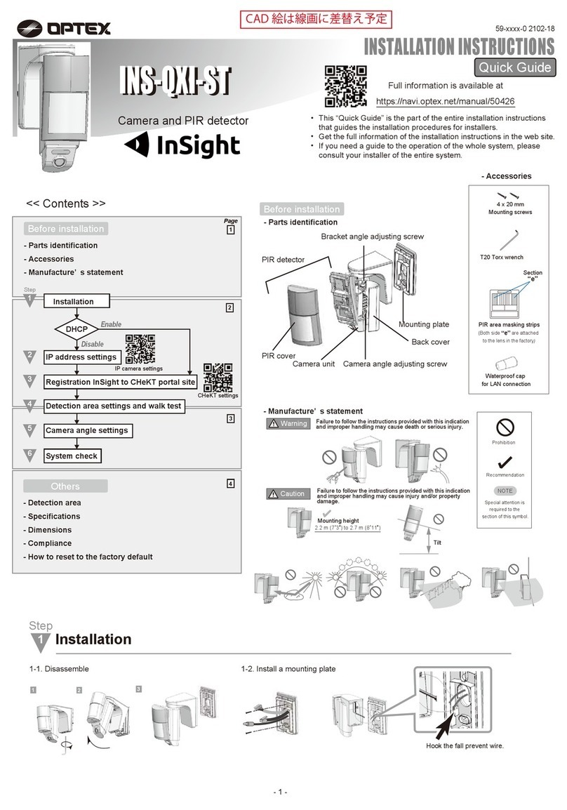 Optex InSight INS-QXI-ST User manual
