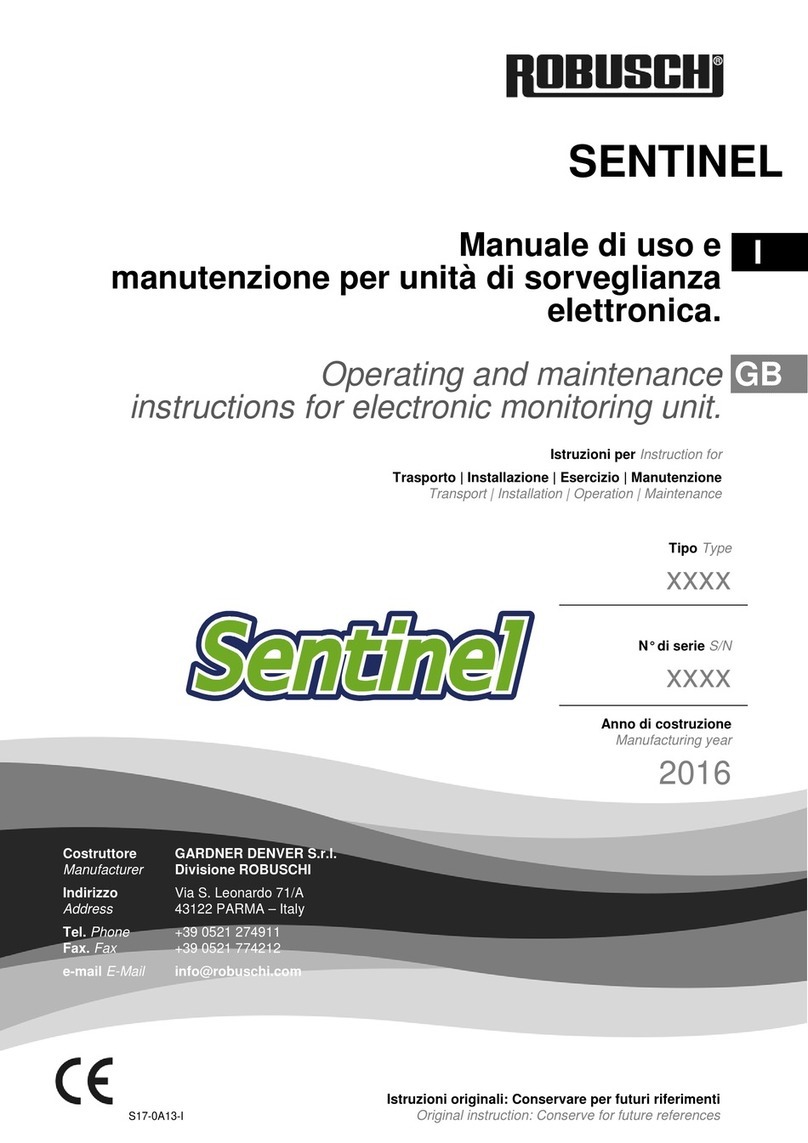 Robuschi SENTINEL Operating and maintenance instructions