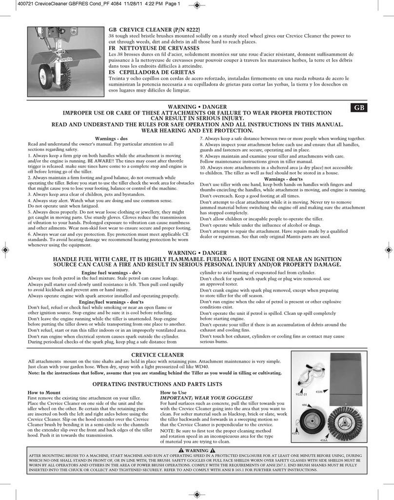 Mantis 8222 User manual