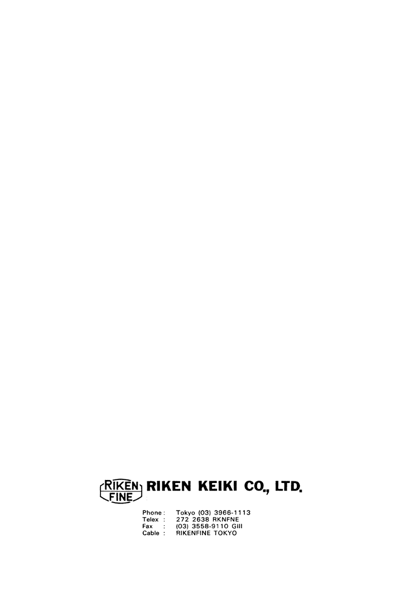 Riken Keiki GX-2001 Operator's manual