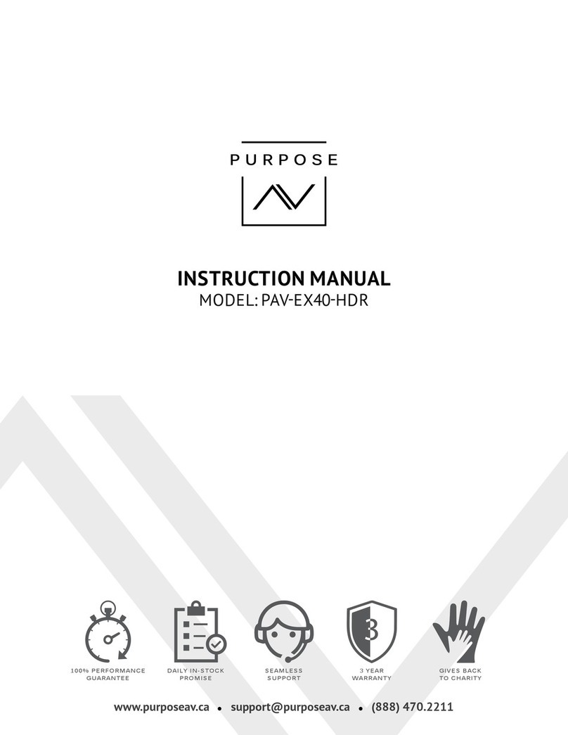 Purpose PAV-EX40-HDR instruction manual