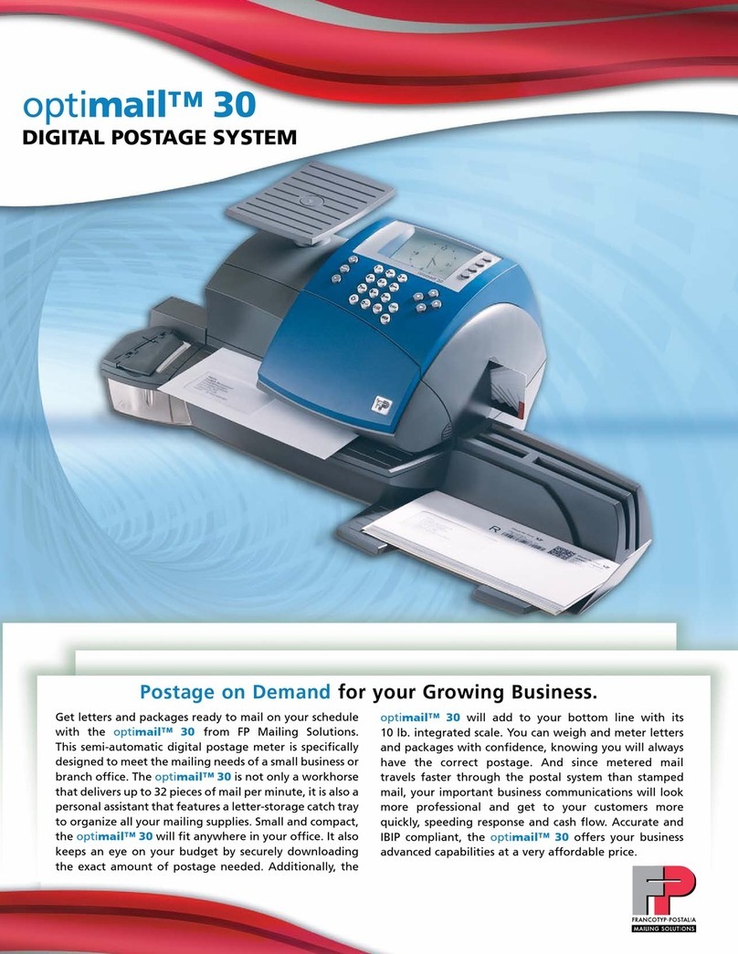 Francotyp-Postalia optimail 30 User manual