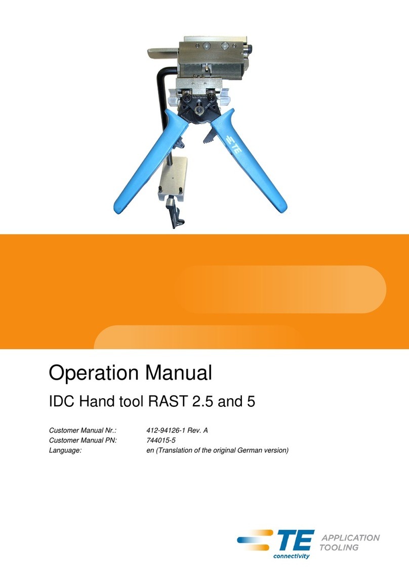 TE Connectivity IDC Hand tool RAST 2.5 User manual