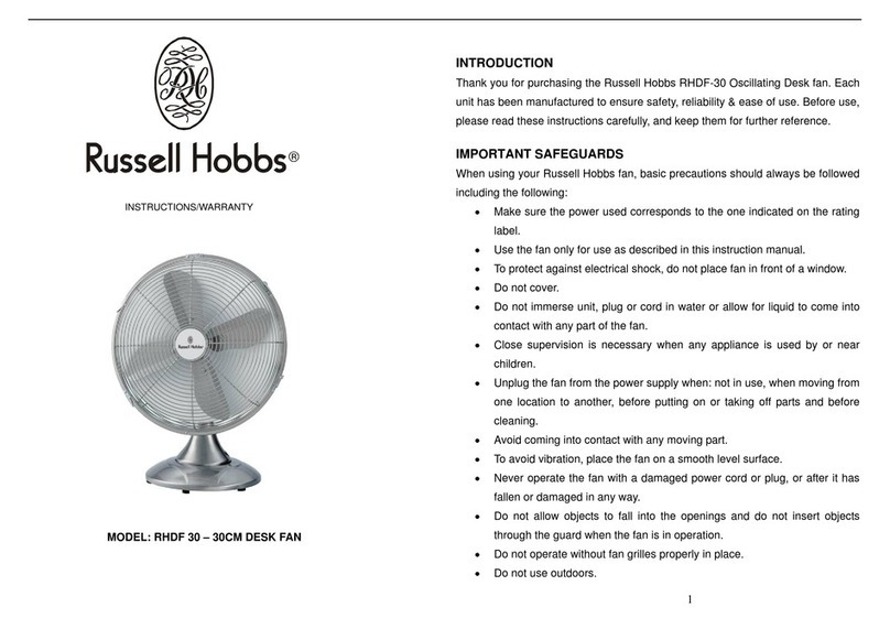 Russell Hobbs RHDF 30 Installation instructions manual