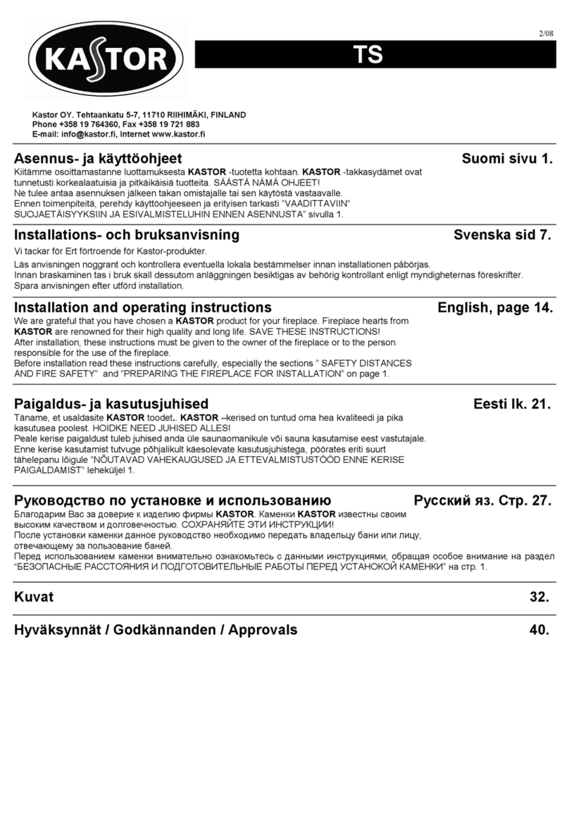 KASTOR TS-12 Installation and operating instructions