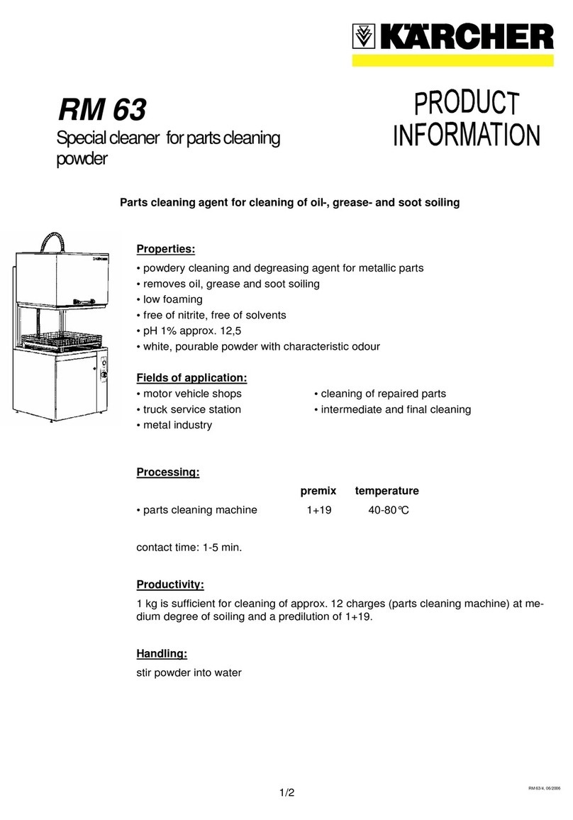 Kärcher RM 63 User manual Kärcher RM 63 User manual