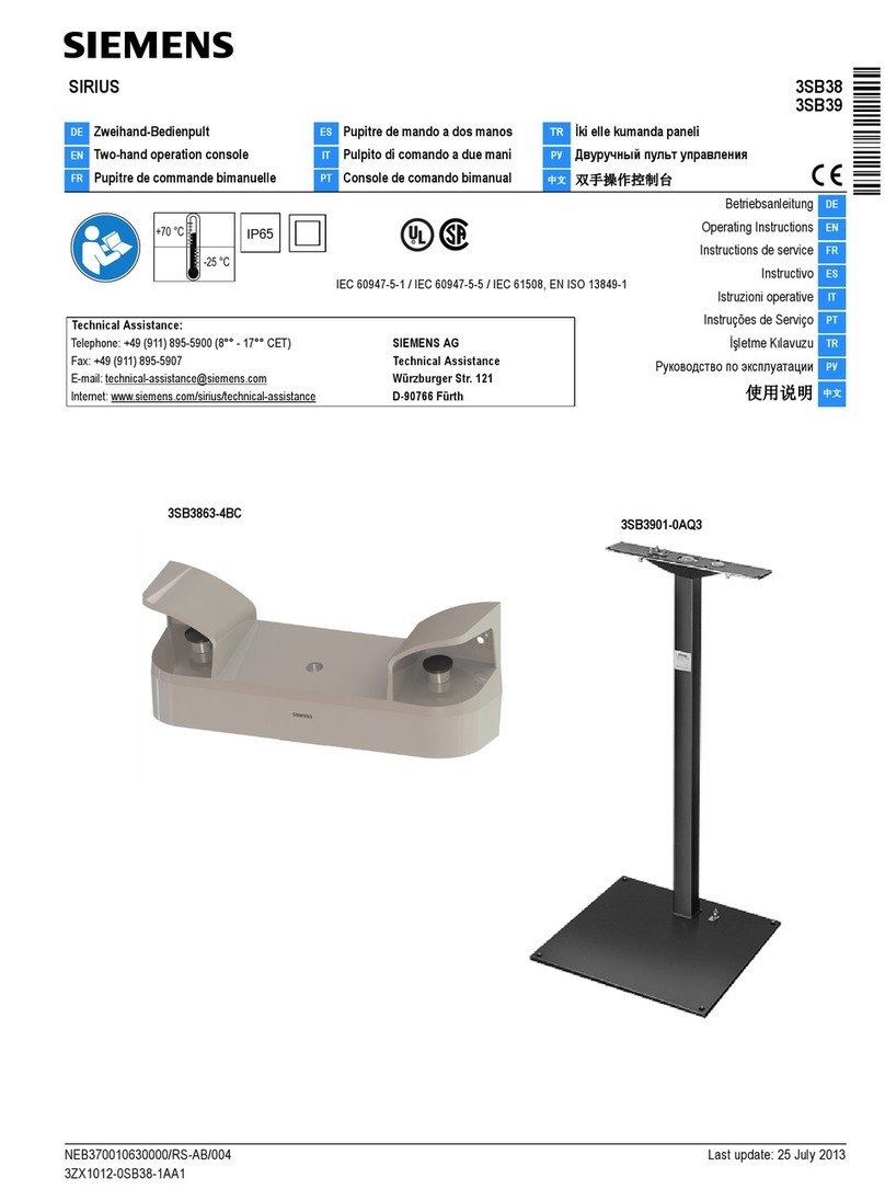 Siemens SIRIUS 3SB3863-4BC User manual