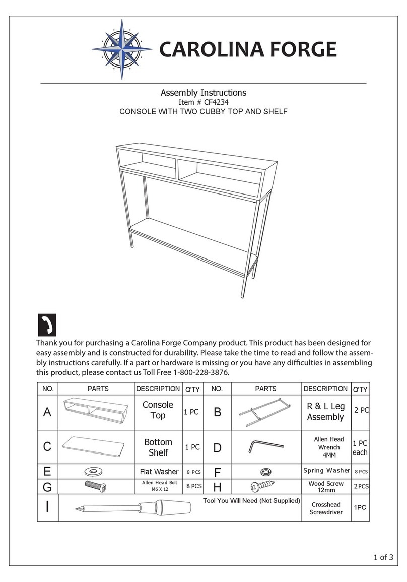 Carolina Forge CF4234 Assembly instructions