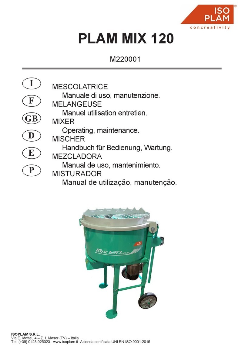 Isoplam PLAM MIX 120 User manual