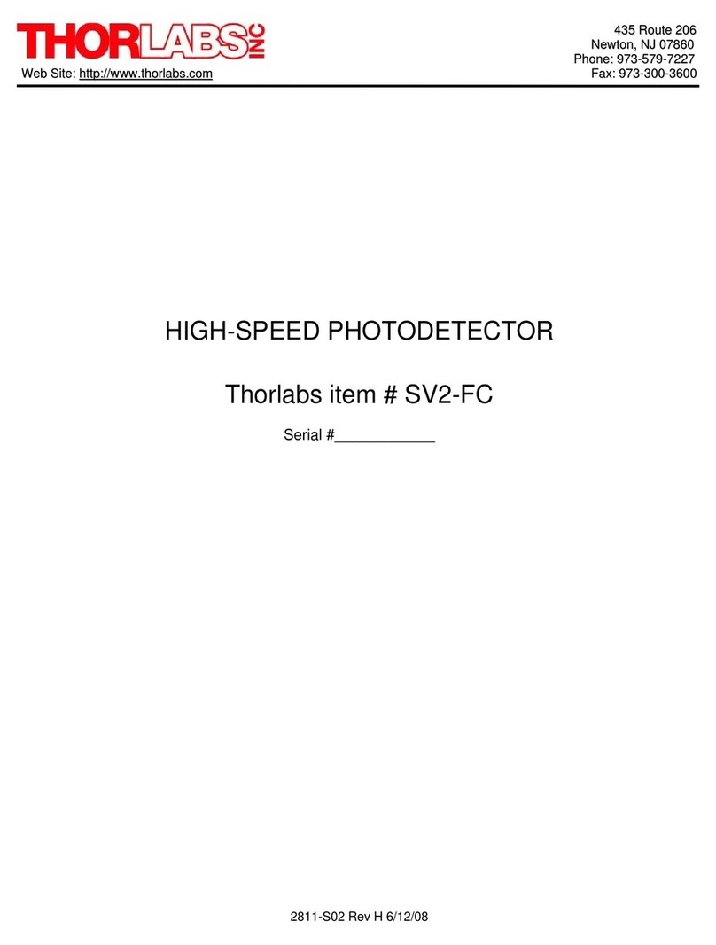 THORLABS SV2-FC User manual
